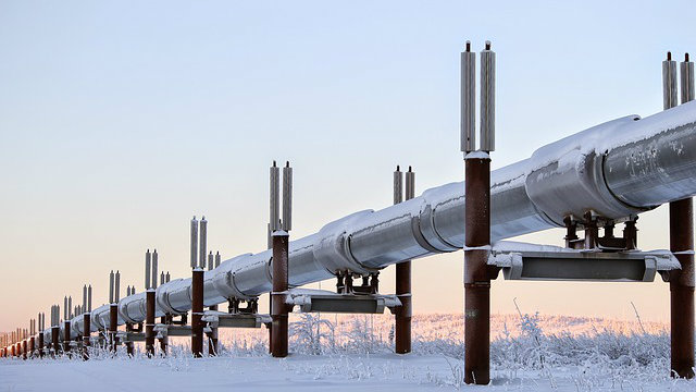 pipeline with snow
