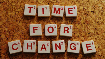 letters saying Time For Change