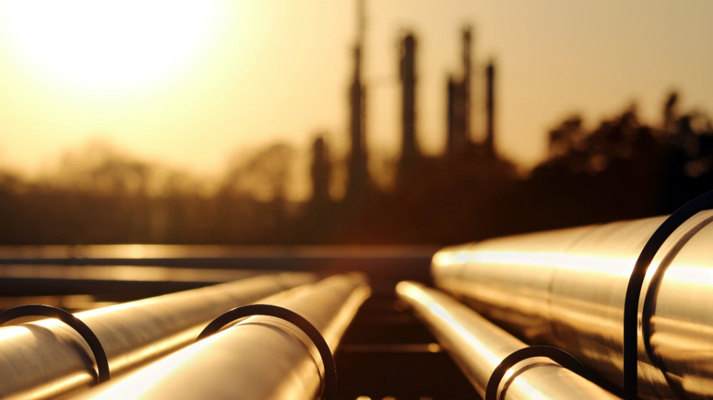 Oil pipes in an oil field