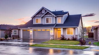 a home with a lawn in the front