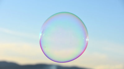 Photo of a floating bubble