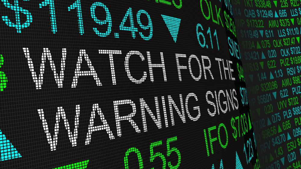 Watch for the Warning Signs Stock Market Prices Trends 3d Illustration