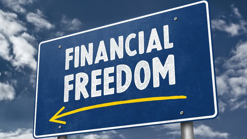 financial freedom sign