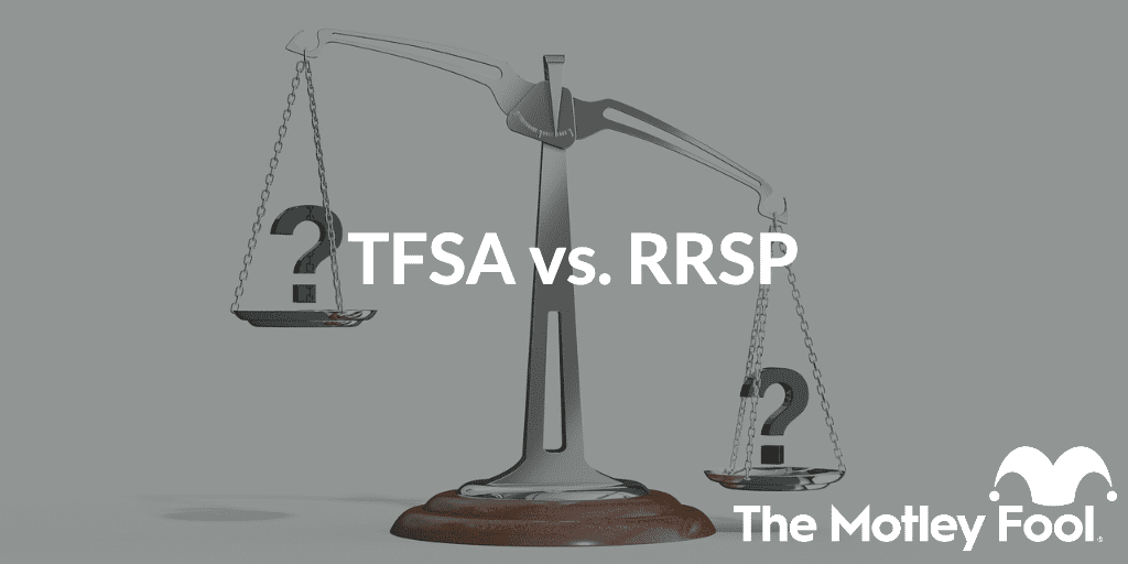 Two weights being compared with the text "TFSA vs. RRSP"