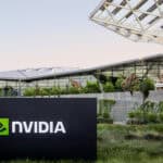 Nvidia logo at company headquarters