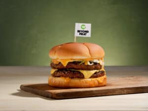 beyond meat burger with cheese