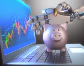 robotic arm piggy bank stocks investing