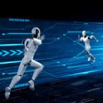 running robot changes direction