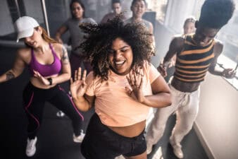 young people dance to exercise