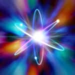close-up of atomic particle